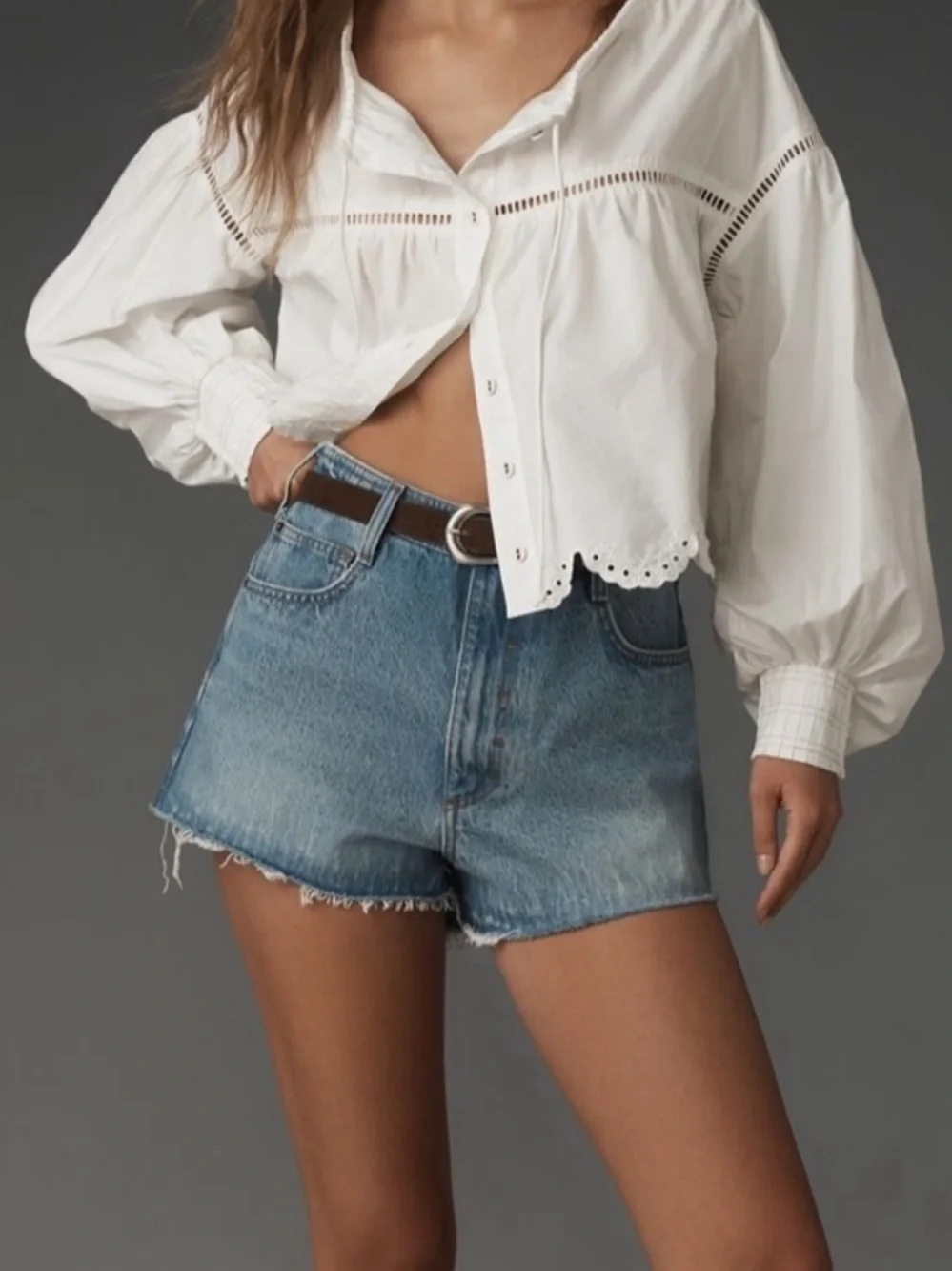 *Anthropologie High Waist Cutoff Jean Shorts - Picture 2 of 4